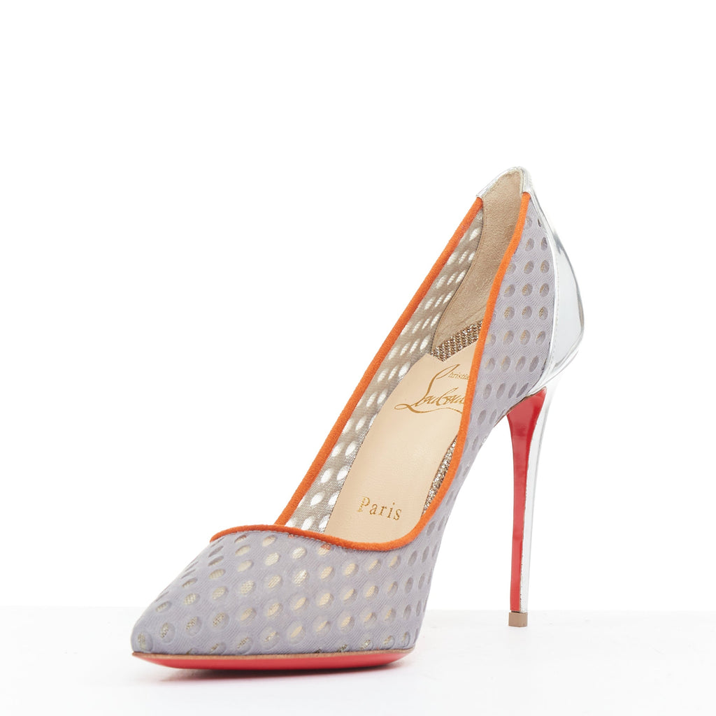Women's Christian Louboutin Silver Pump