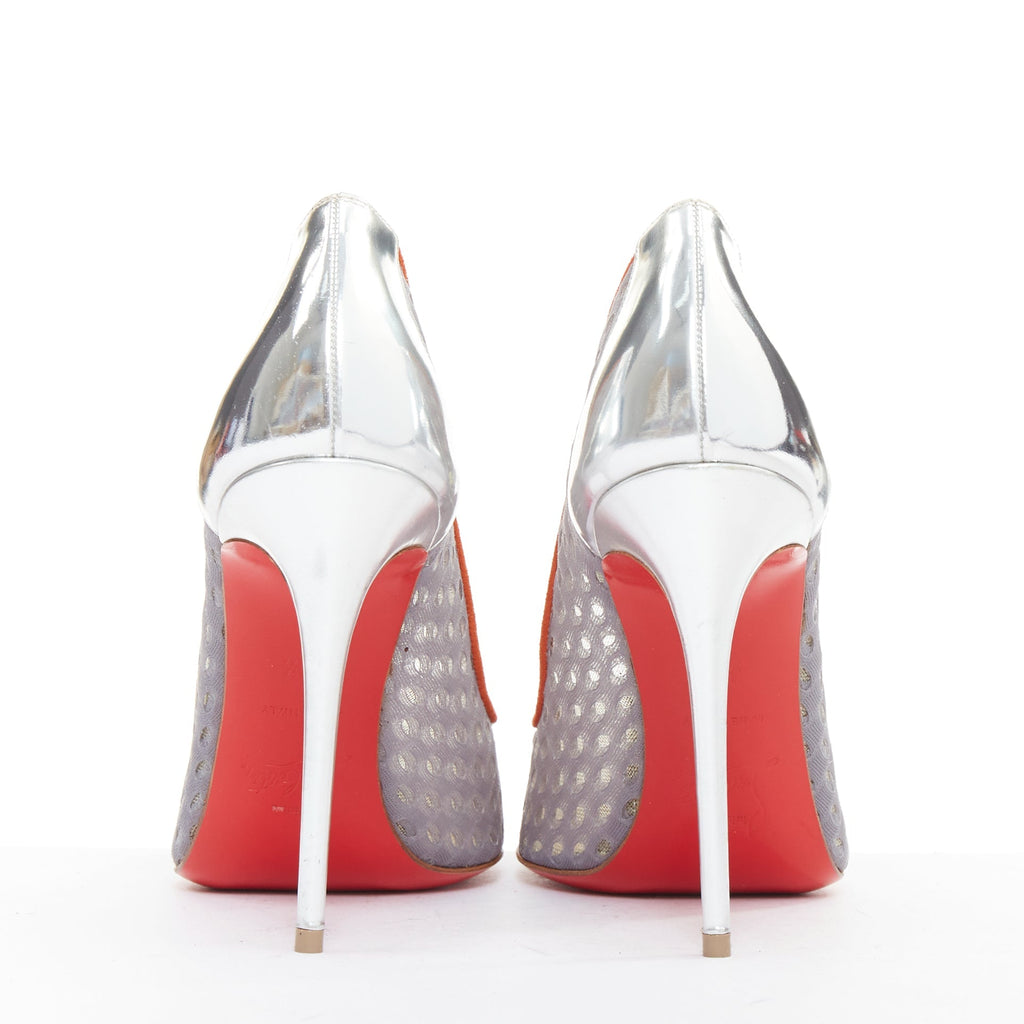 Women's Christian Louboutin Silver Pump