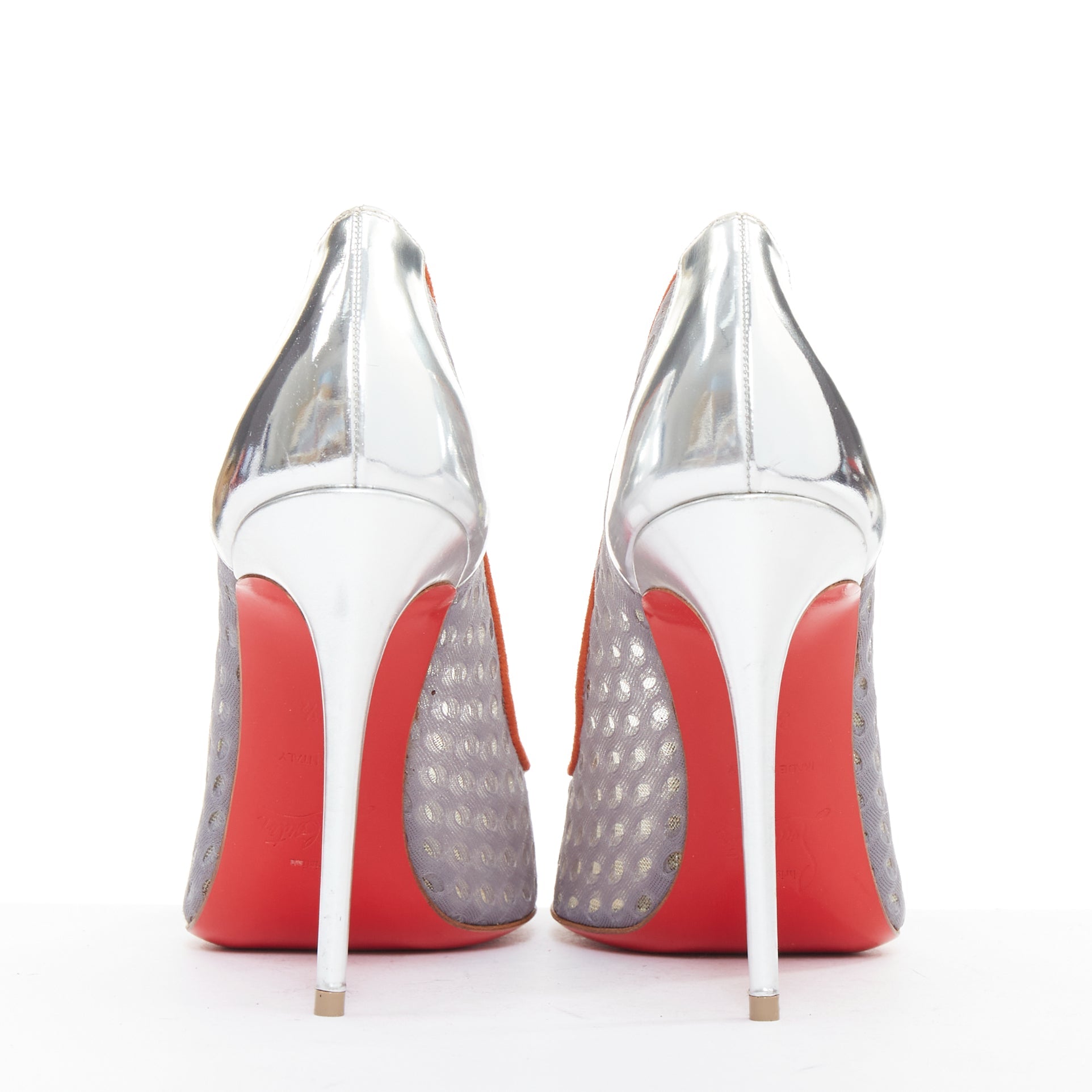 Women's Christian Louboutin Silver Pump