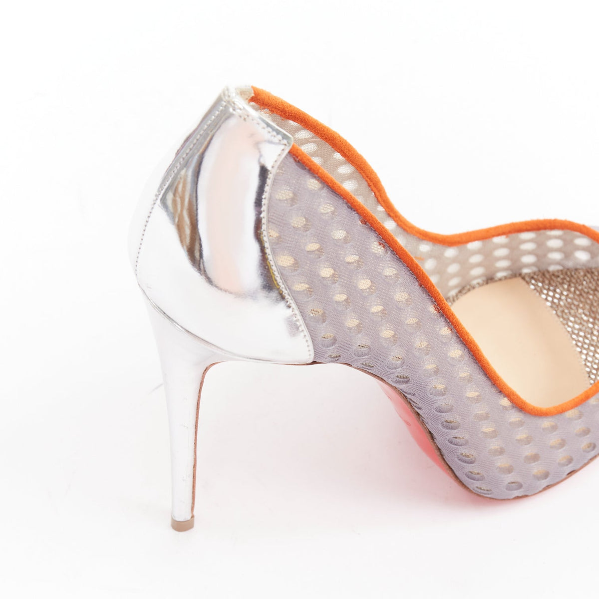 Women's Christian Louboutin Silver Pump