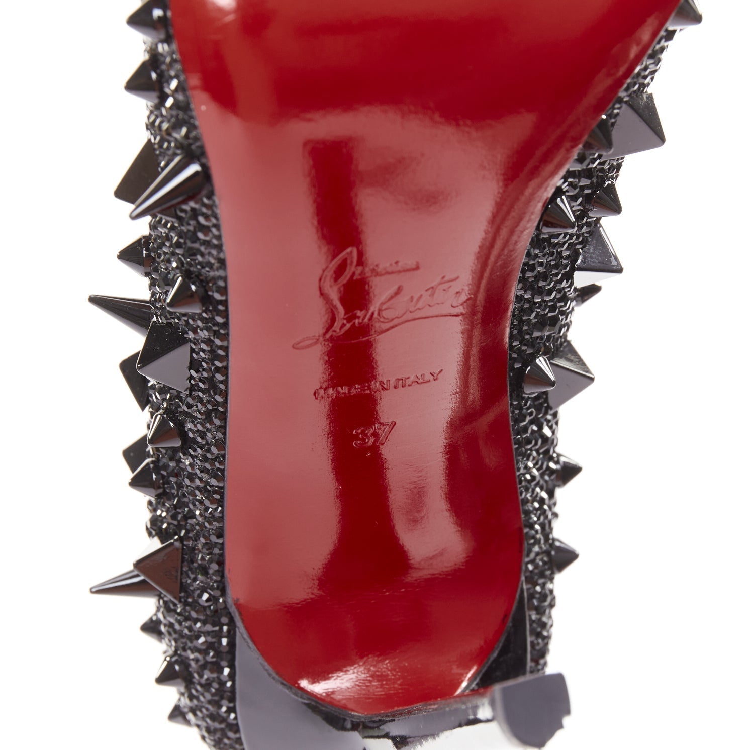 Women's Christian Louboutin Crystal Spike Pumps