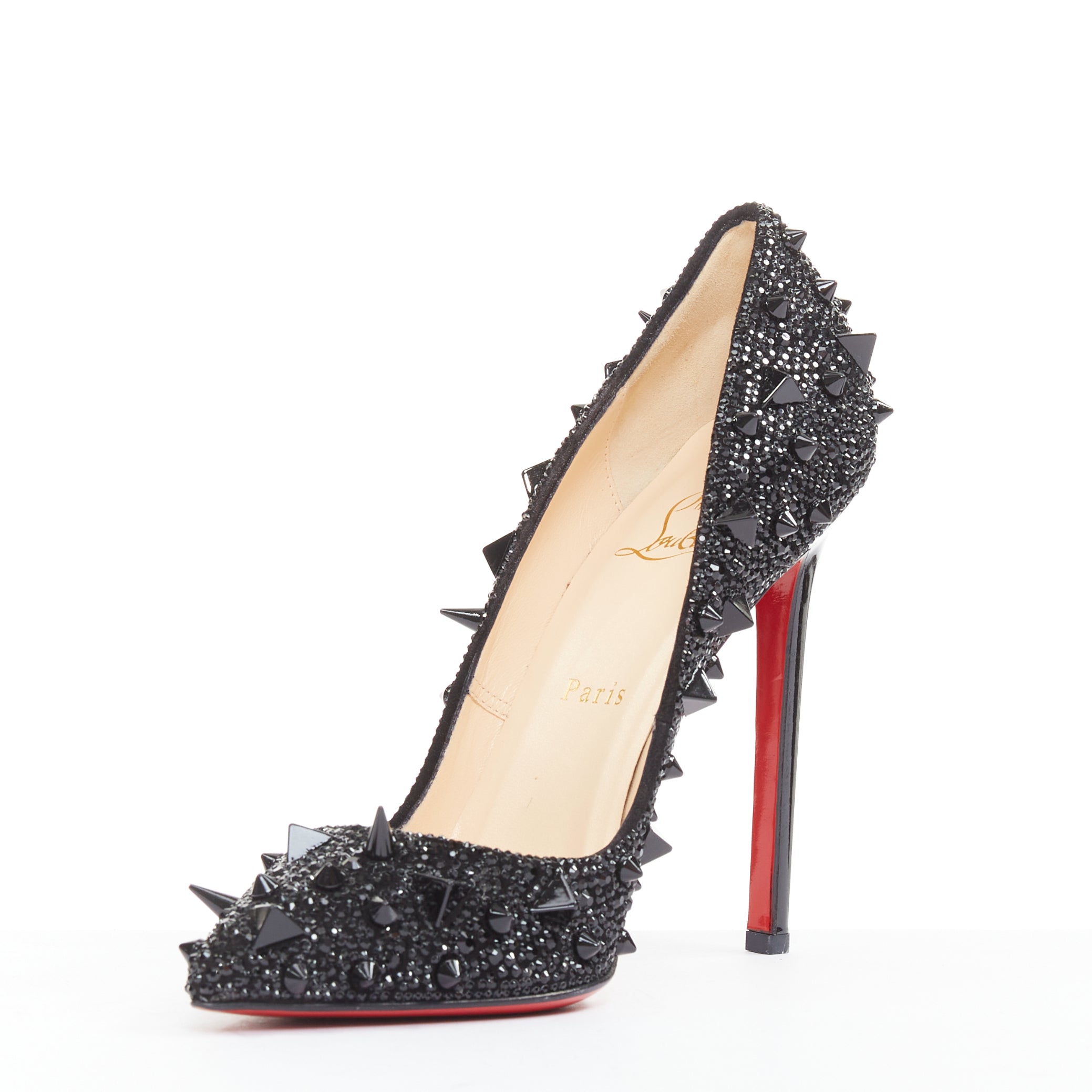 Women's Christian Louboutin Crystal Spike Pumps