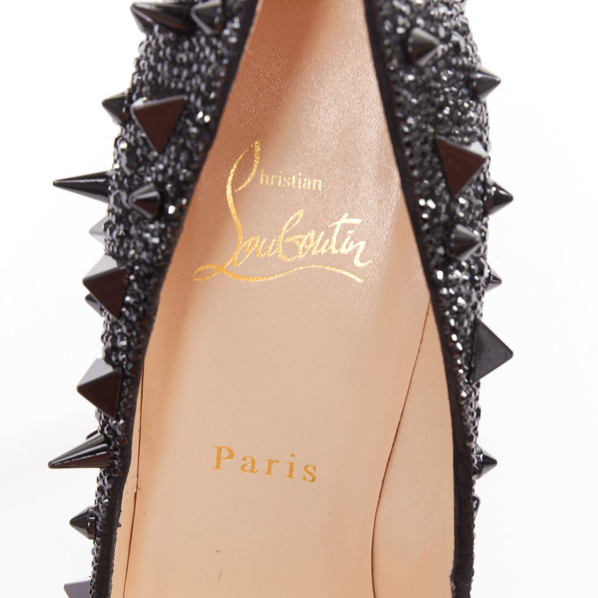 Women's Christian Louboutin Crystal Spike Pumps