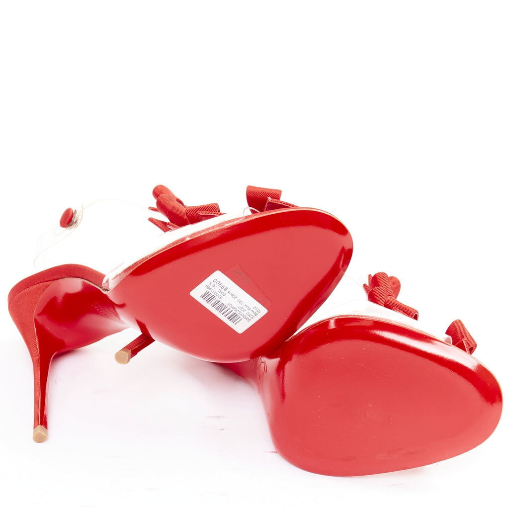 Women's Christian Louboutin PVC Grosgrain Heels