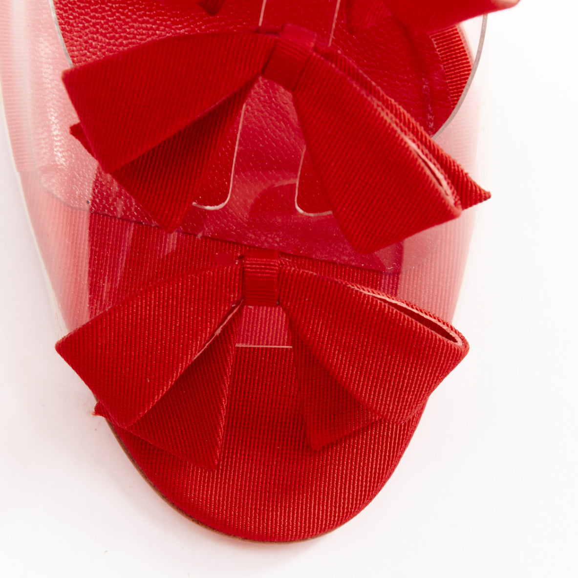 Women's Christian Louboutin PVC Grosgrain Heels