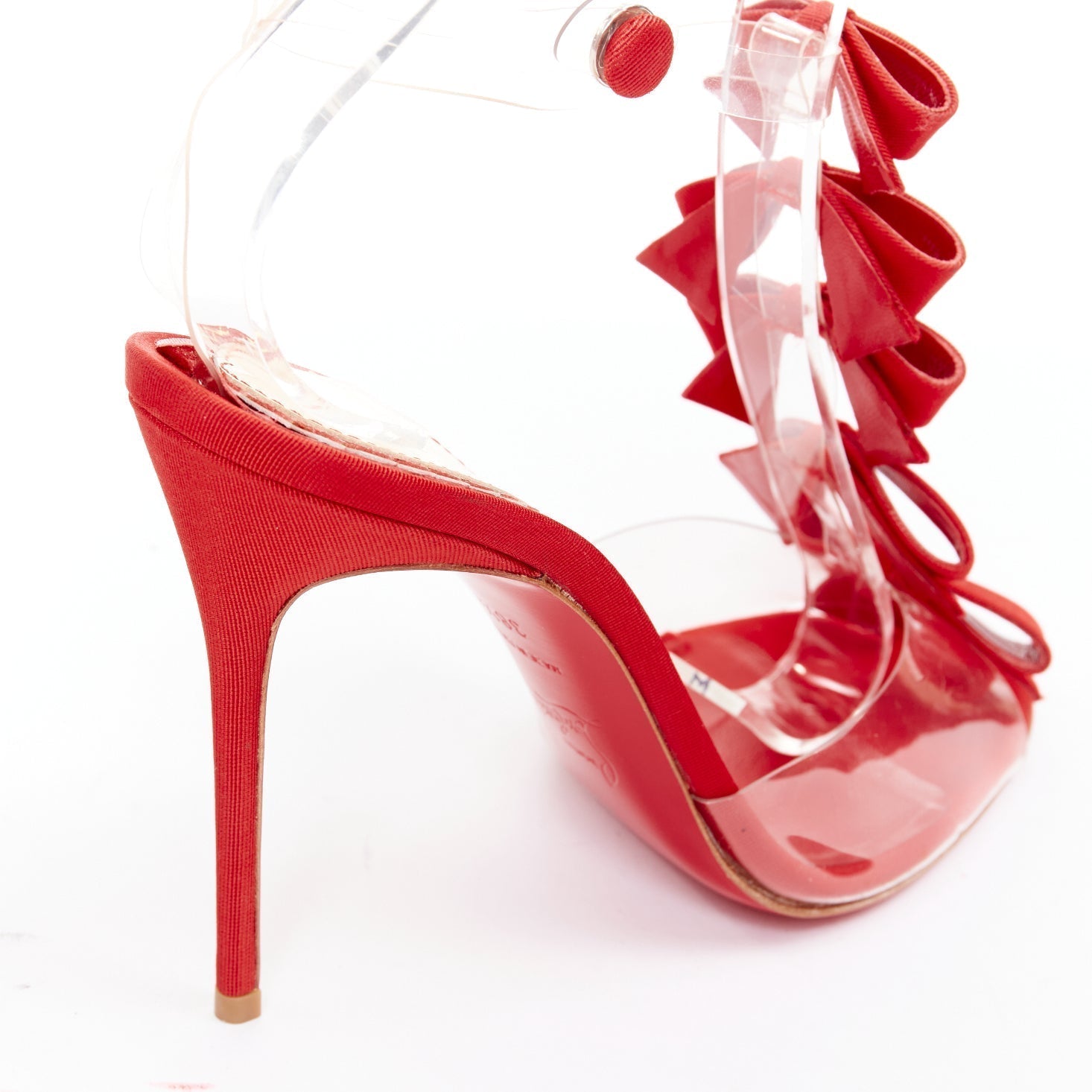 Women's Christian Louboutin PVC Grosgrain Heels