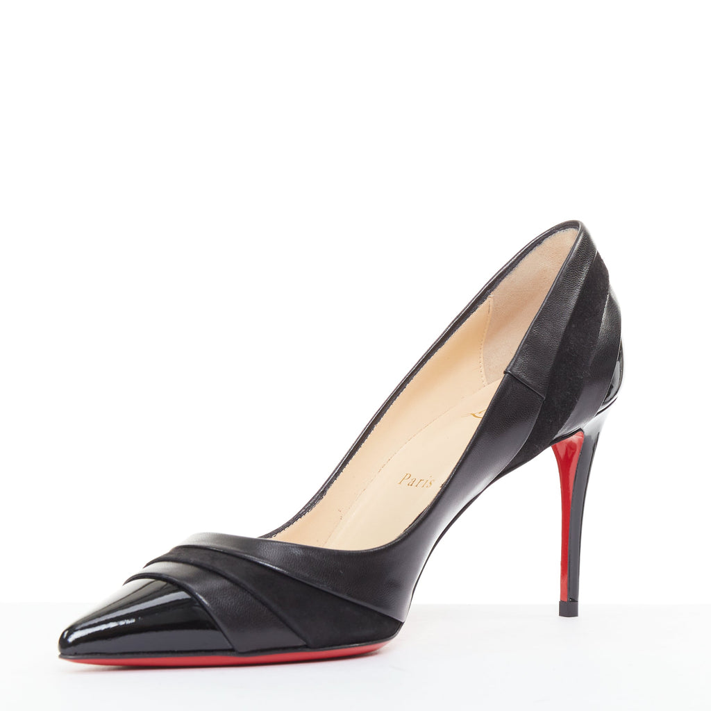 Women's Christian Louboutin Suede Pointed Pumps
