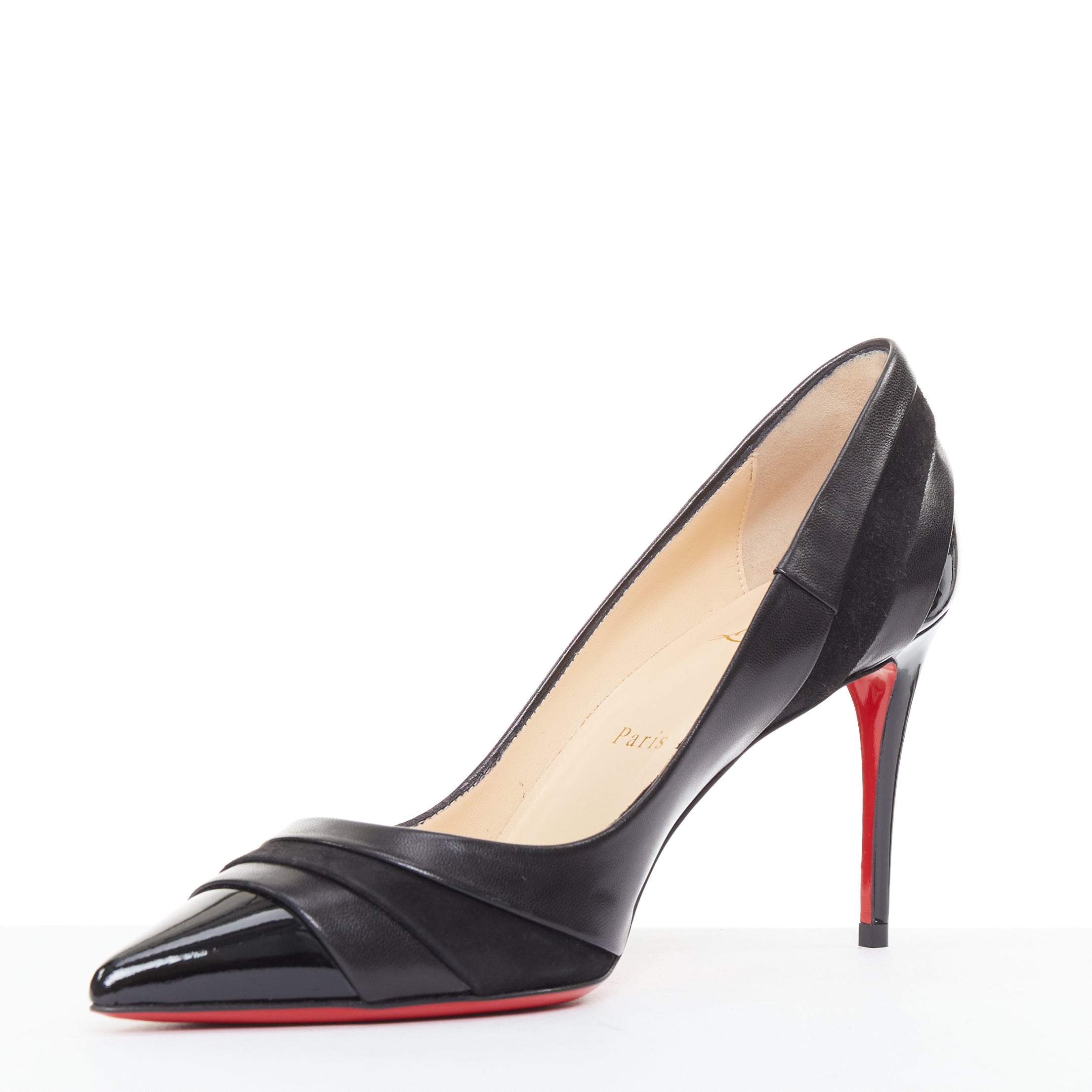 Women's Christian Louboutin Suede Pointed Pumps