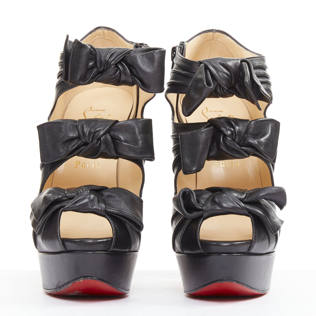 Women's Christian Louboutin Bow Platform Heels