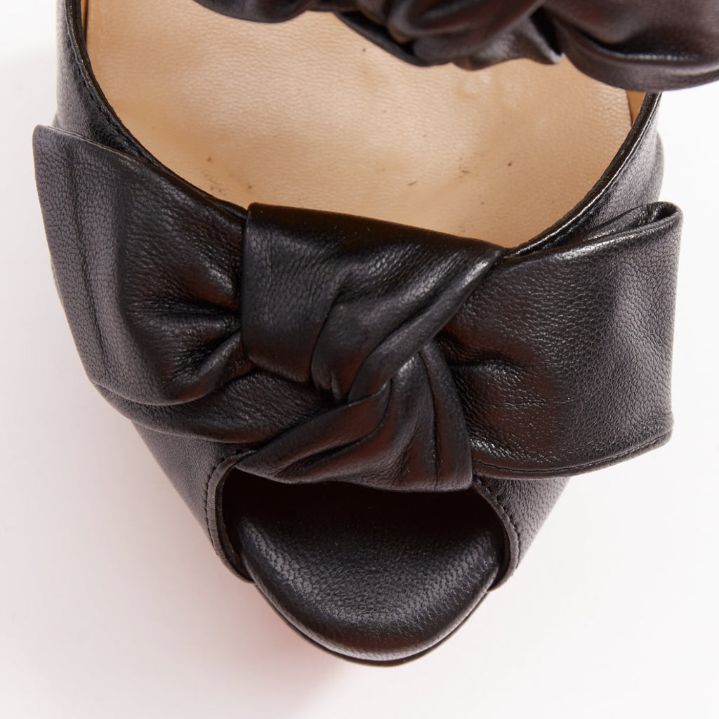 Women's Christian Louboutin Bow Platform Heels