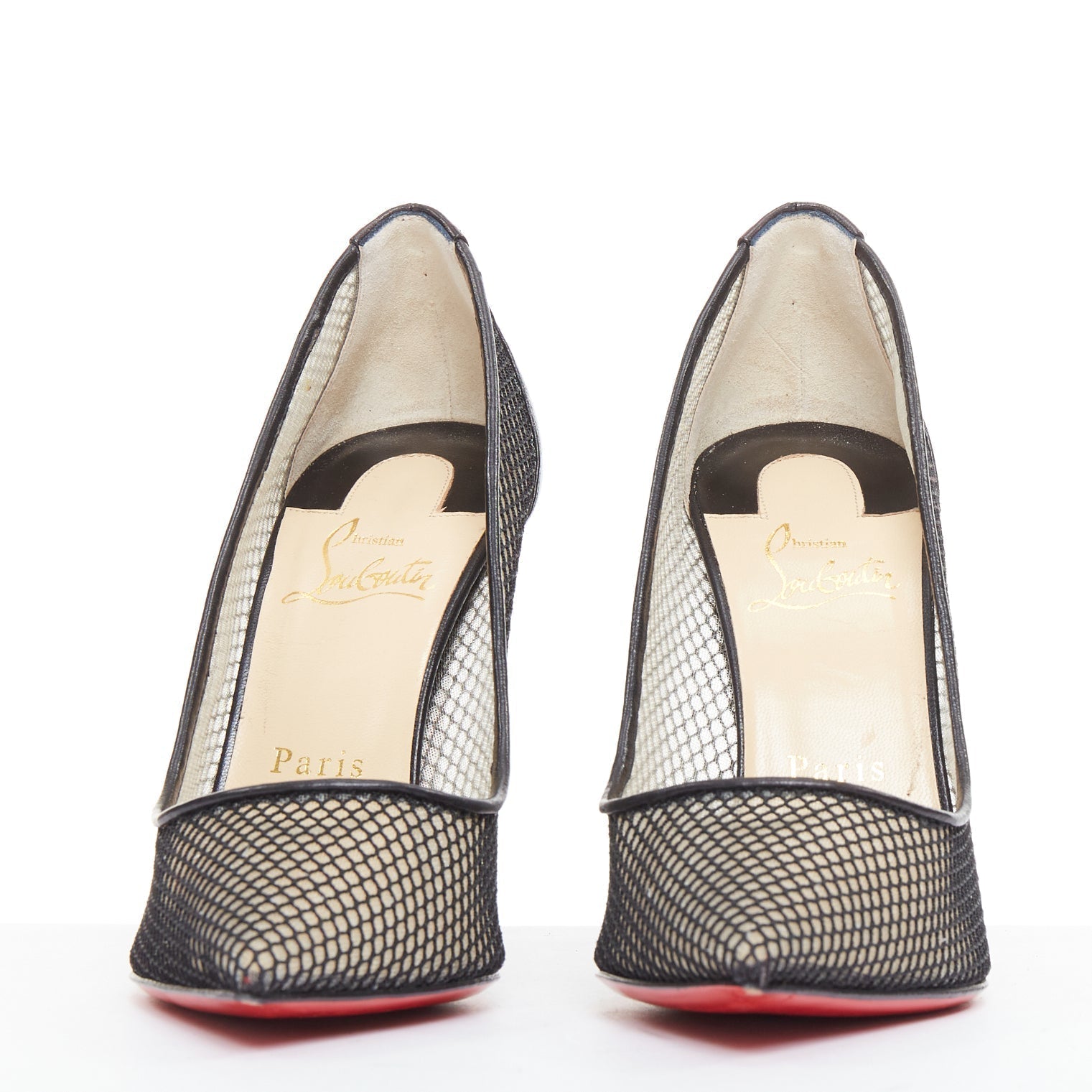 Women's Christian Louboutin Mesh Pumps