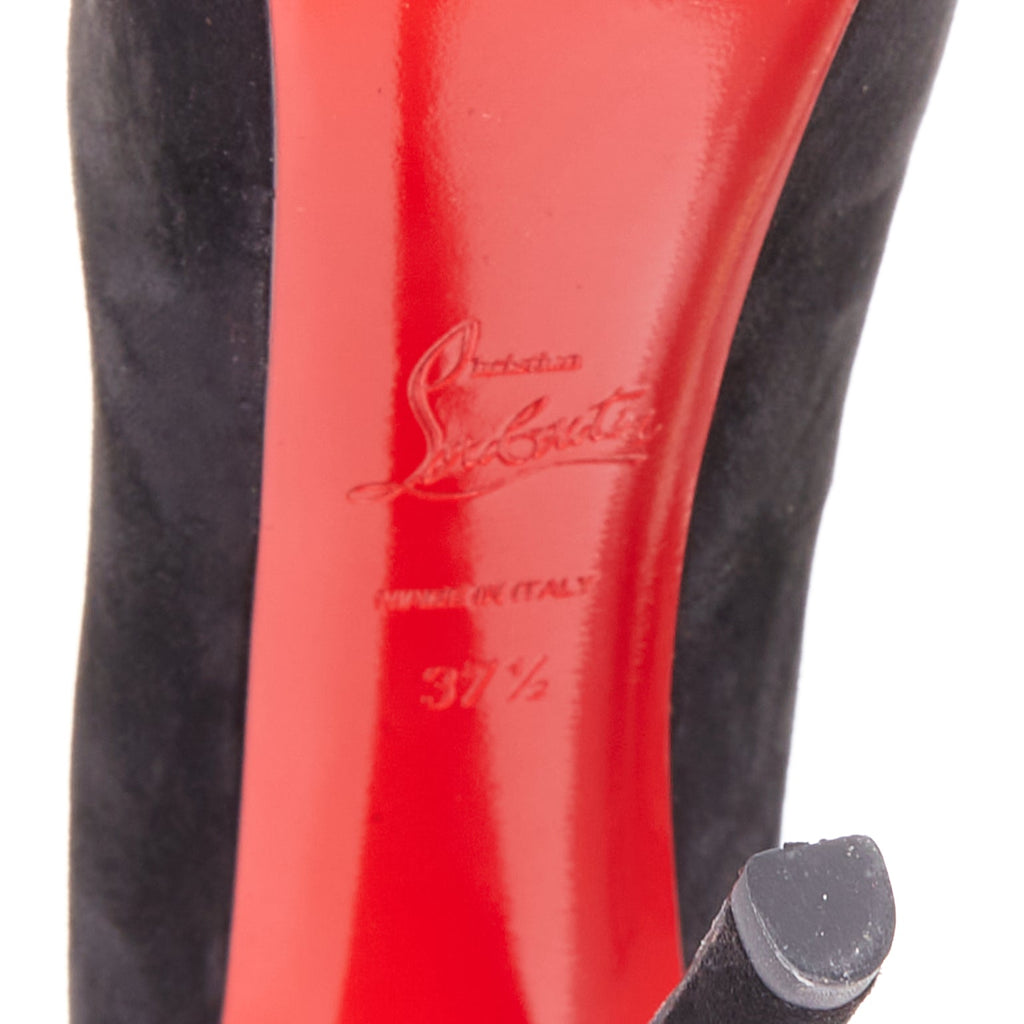 Women's Christian Louboutin Suede Square Toe Pumps