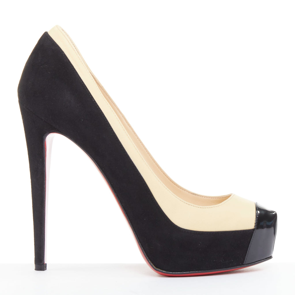 Women's Christian Louboutin Suede Platform Pumps