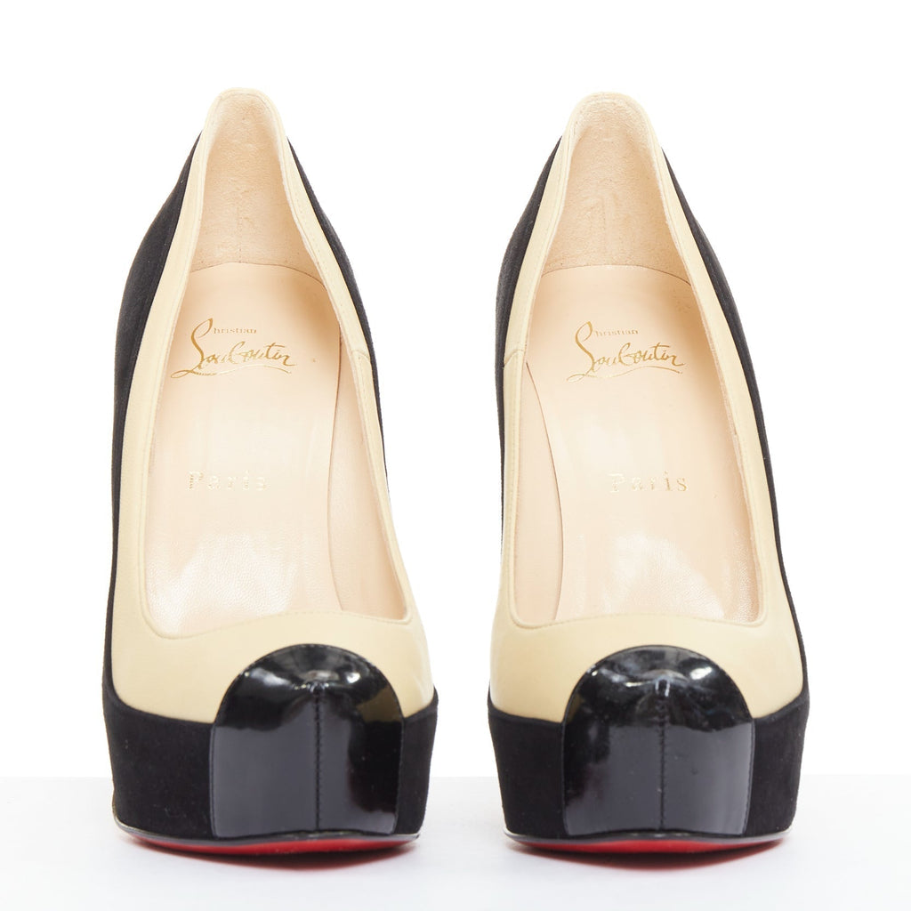 Women's Christian Louboutin Suede Platform Pumps