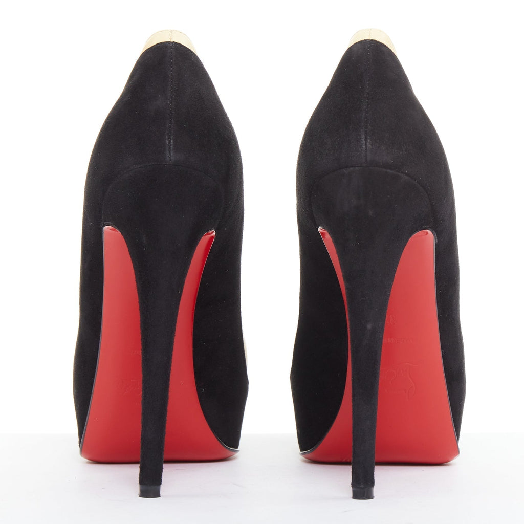 Women's Christian Louboutin Suede Platform Pumps