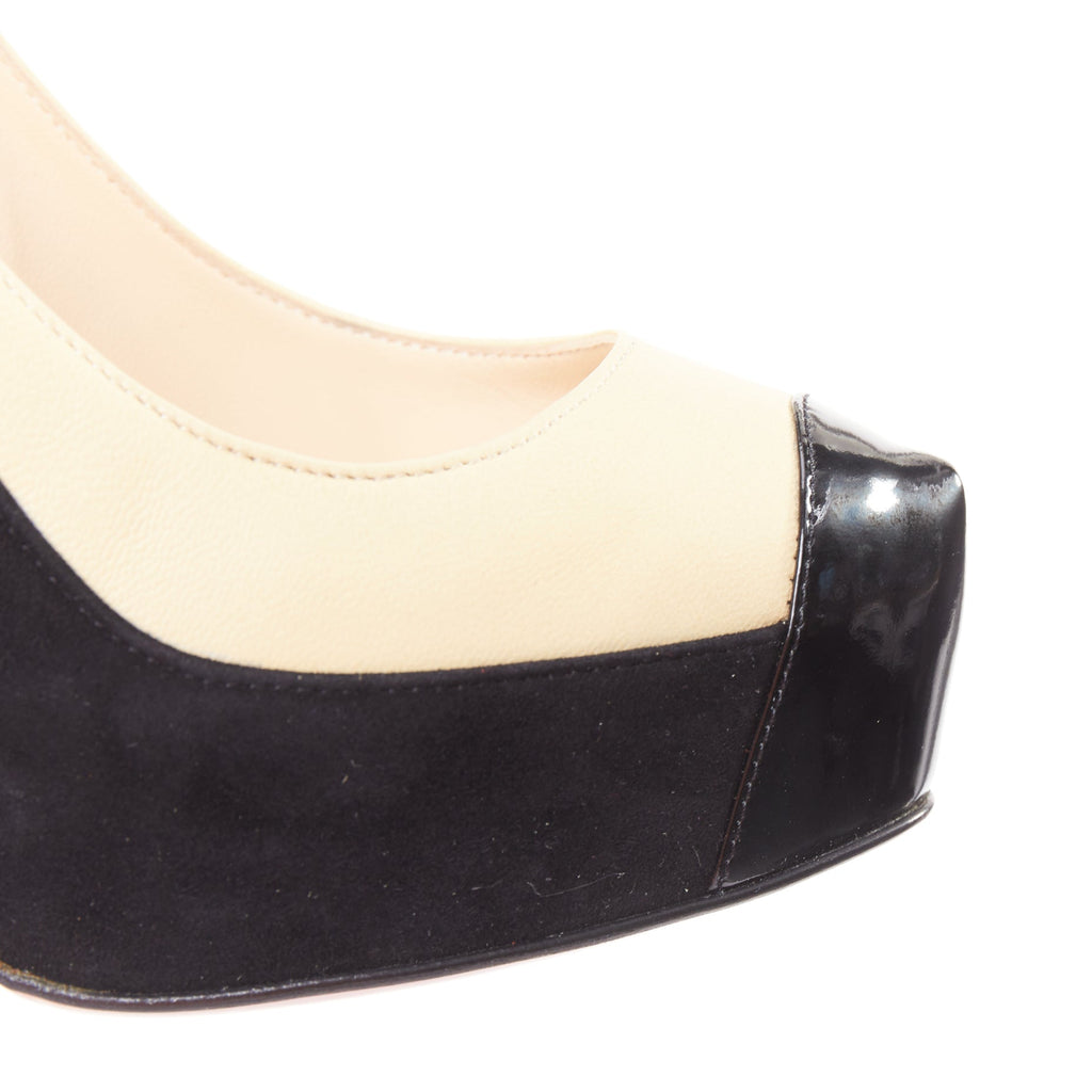 Women's Christian Louboutin Suede Platform Pumps