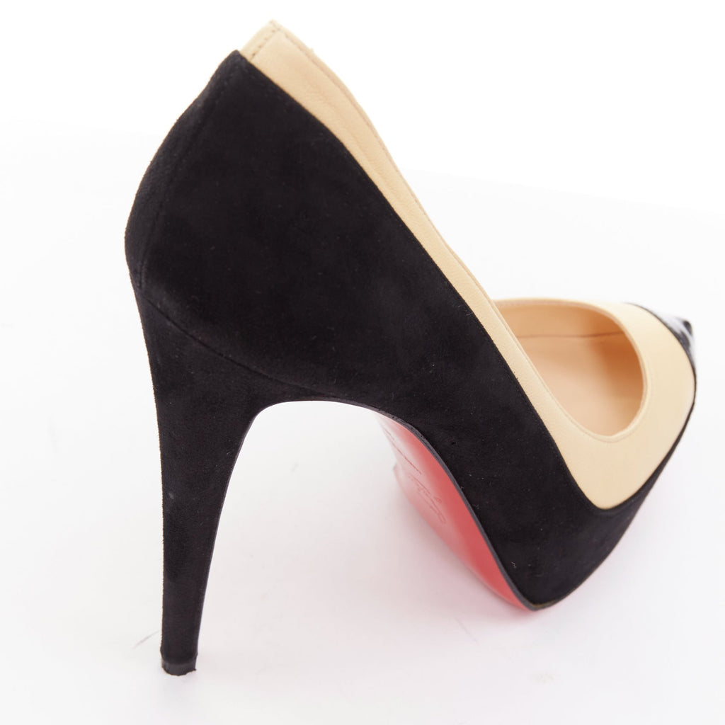 Women's Christian Louboutin Suede Platform Pumps