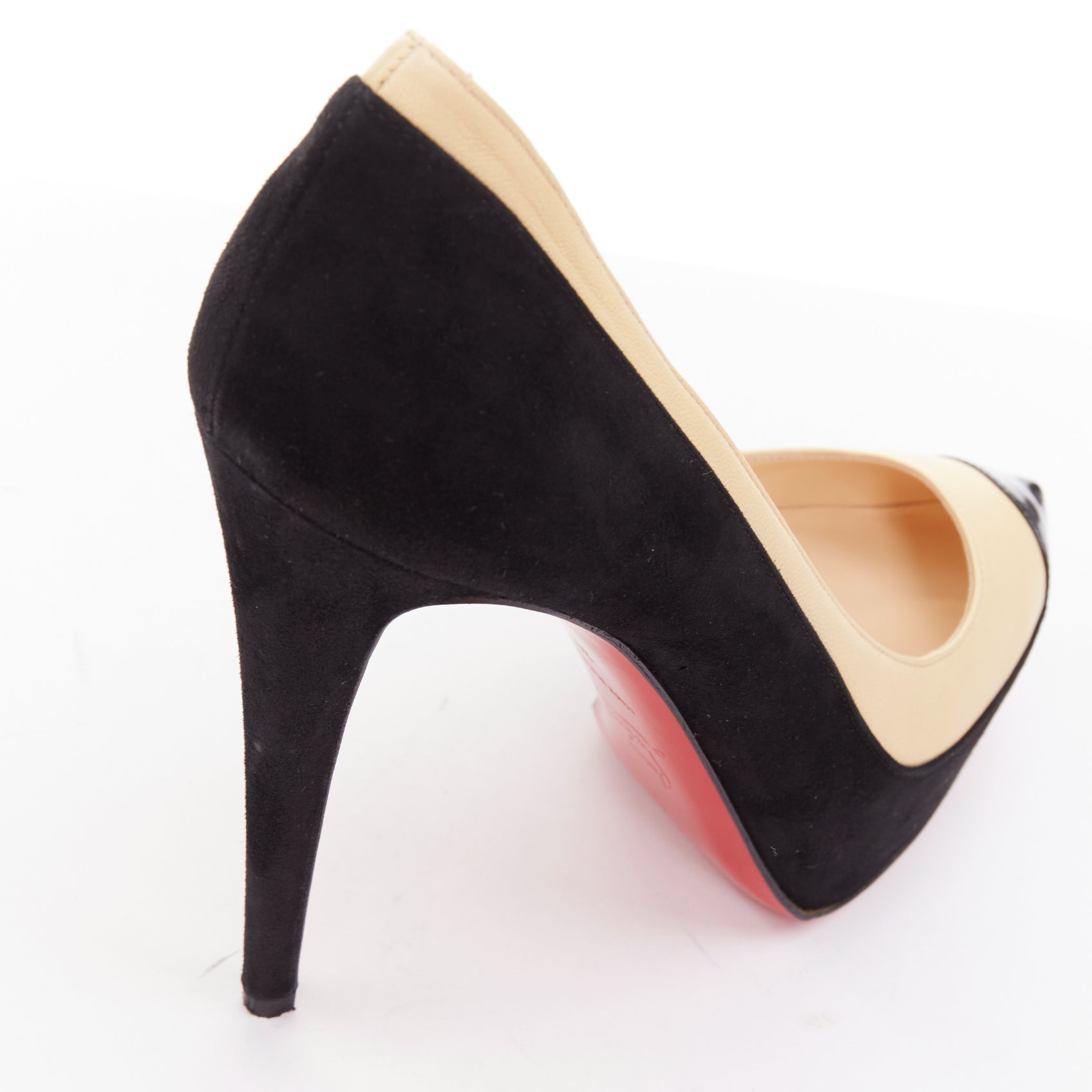 Women's Christian Louboutin Suede Platform Pumps