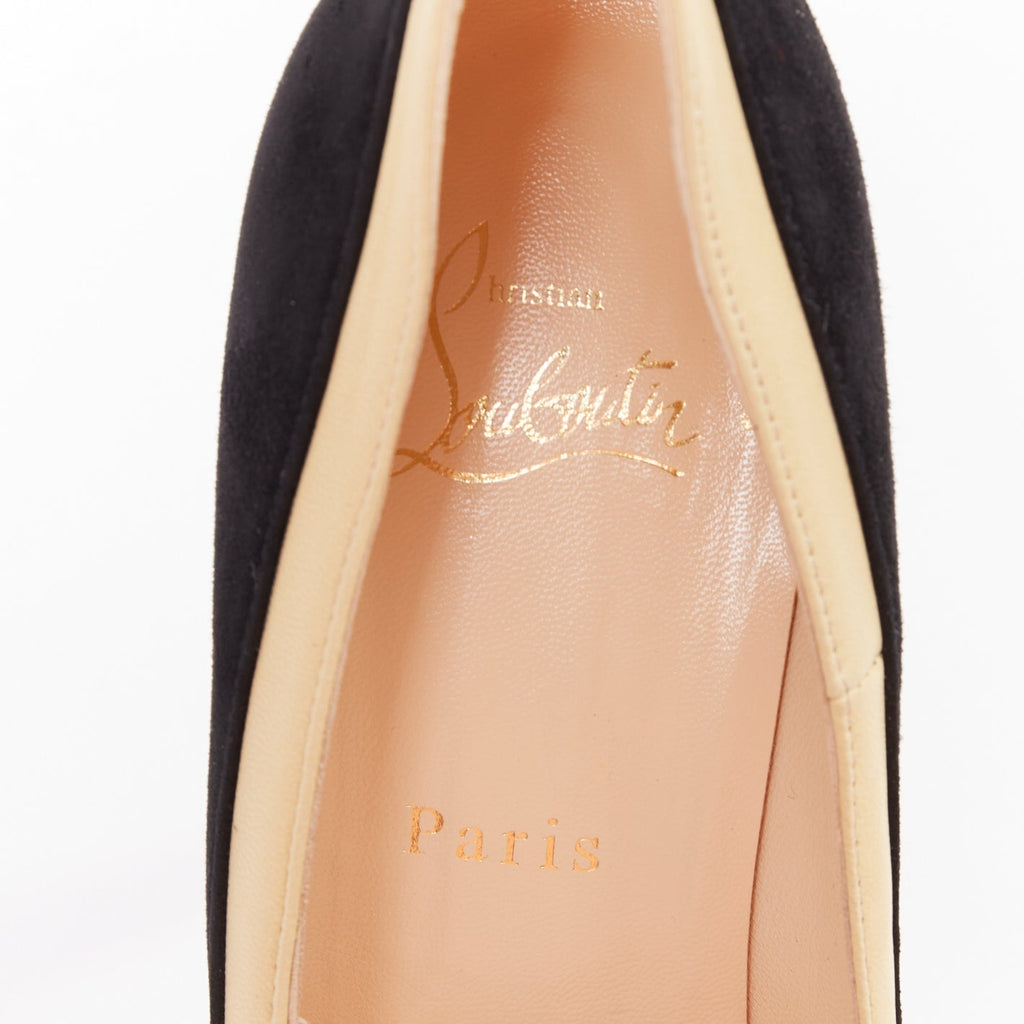 Women's Christian Louboutin Suede Platform Pumps