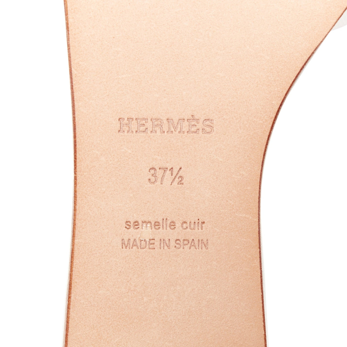 Women's Hermes Leather Flat Sandal Slippers