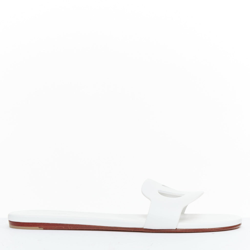 Women's Hermes Leather Flat Sandal Slippers