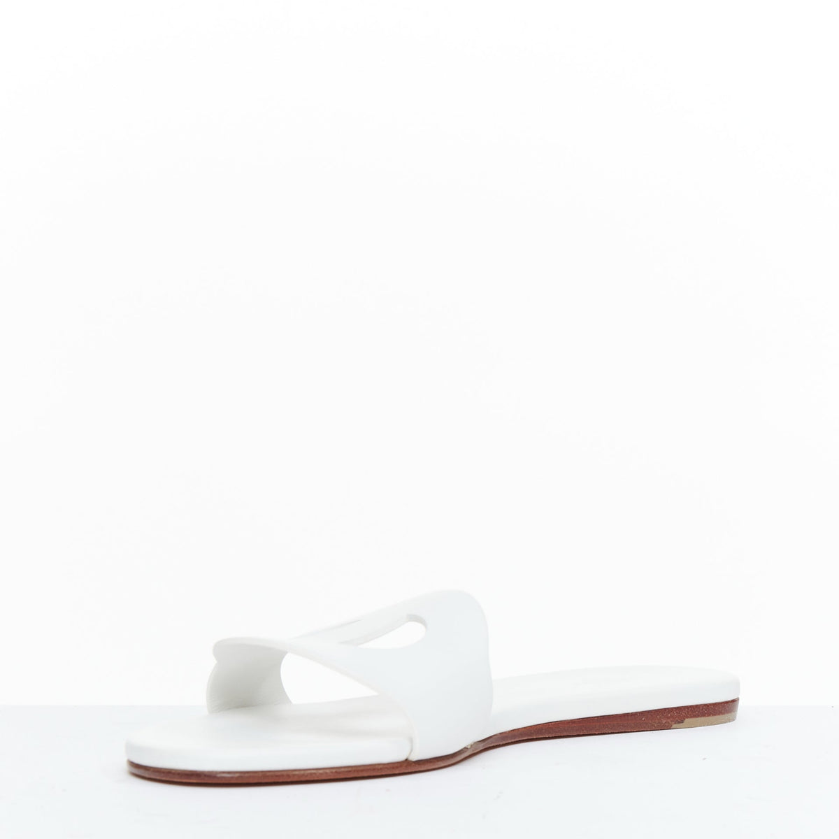 Women's Hermes Leather Flat Sandal Slippers