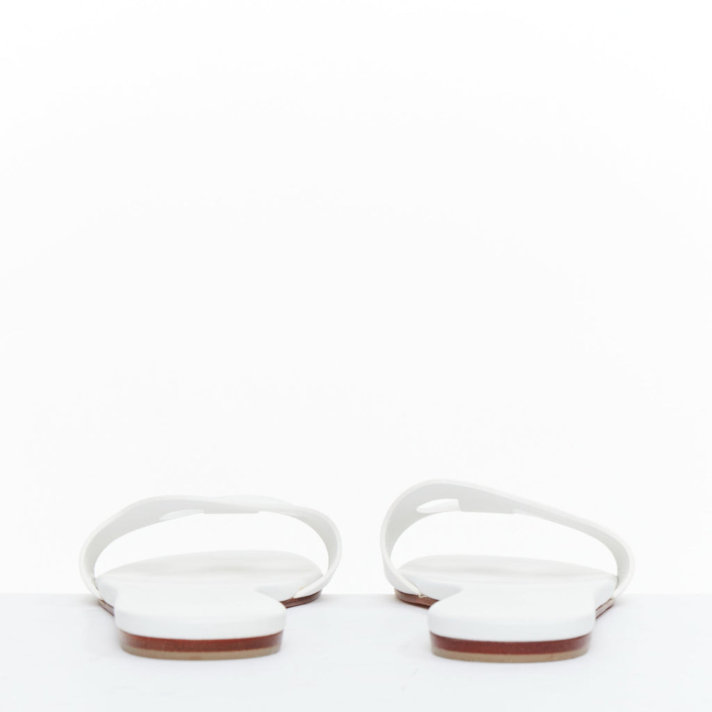Women's Hermes Leather Flat Sandal Slippers