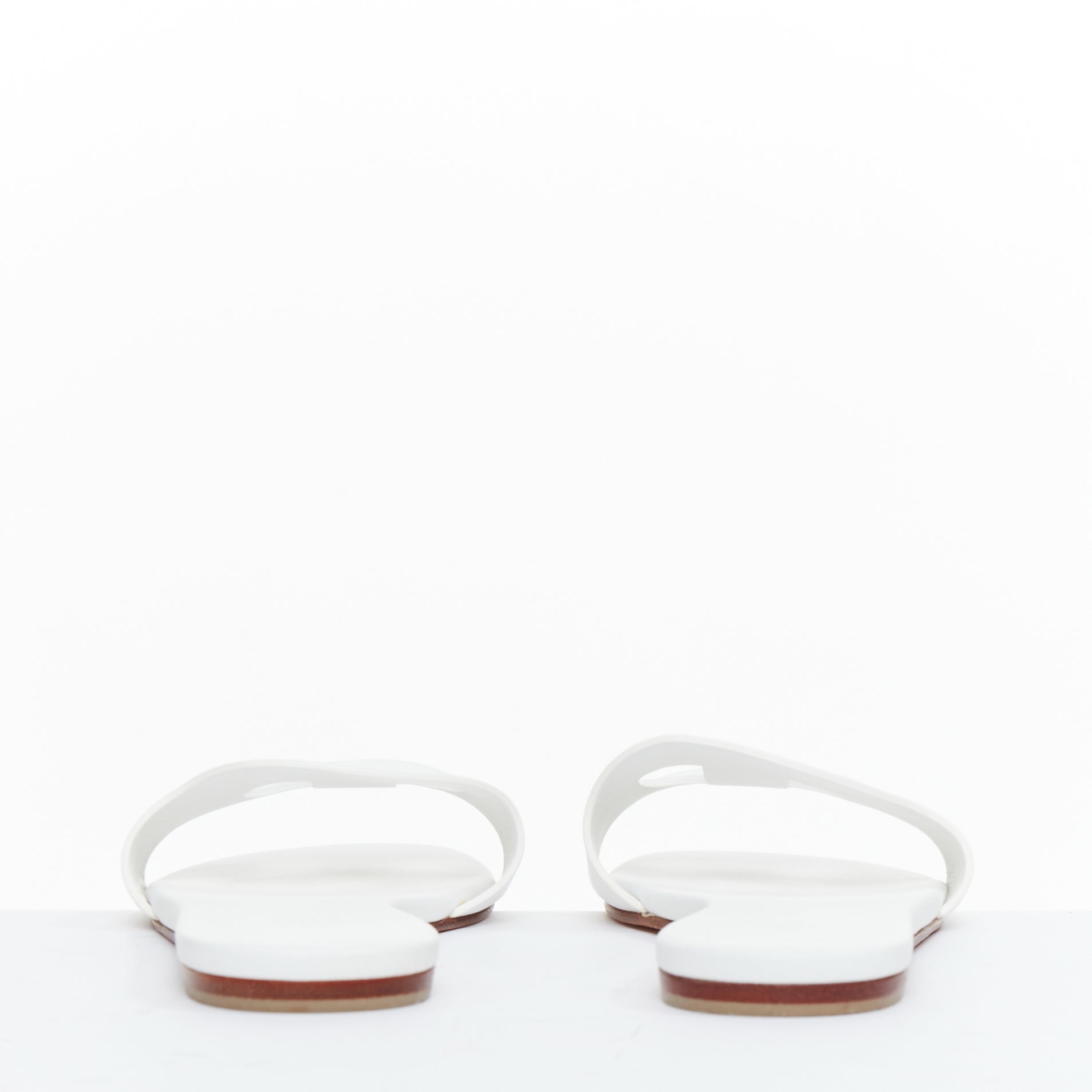 Women's Hermes Leather Flat Sandal Slippers