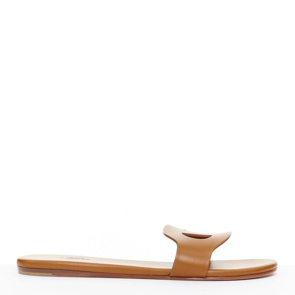 Women's Hermes Leather Flat Sandal Slippers