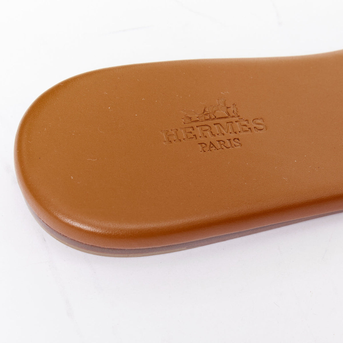 Women's Hermes Leather Flat Sandal Slippers