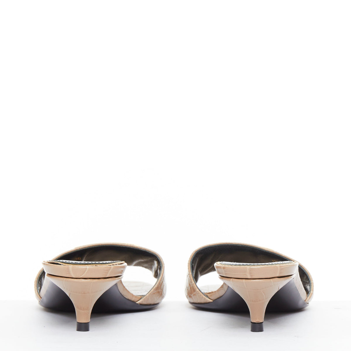 Women's Tom Ford Croc Embossed Leather Sandal