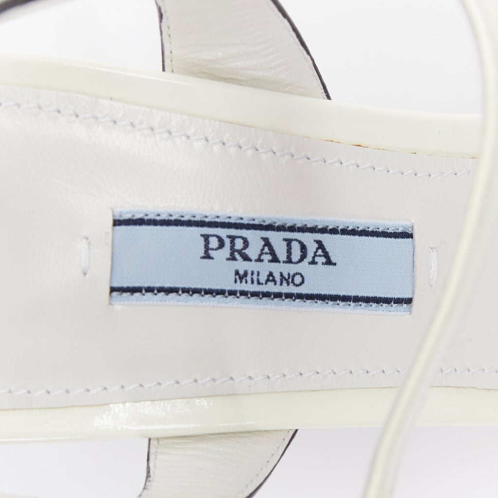 Women's Prada Patent Leather Flame Sandals