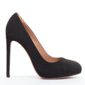 Women's Alaia Suede Leather Almond Toe Court Pumps