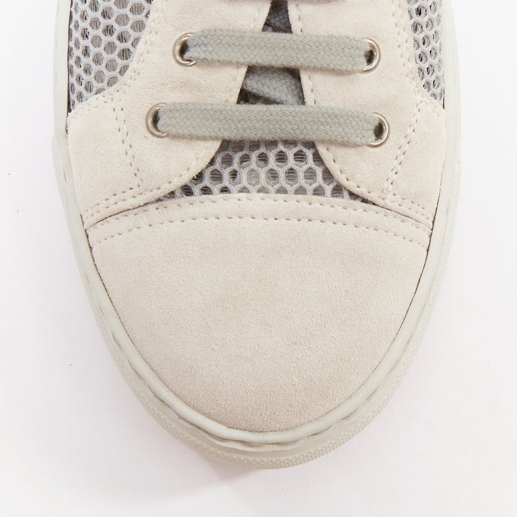 Women's Chanel Mesh Suede Panel Sneakers