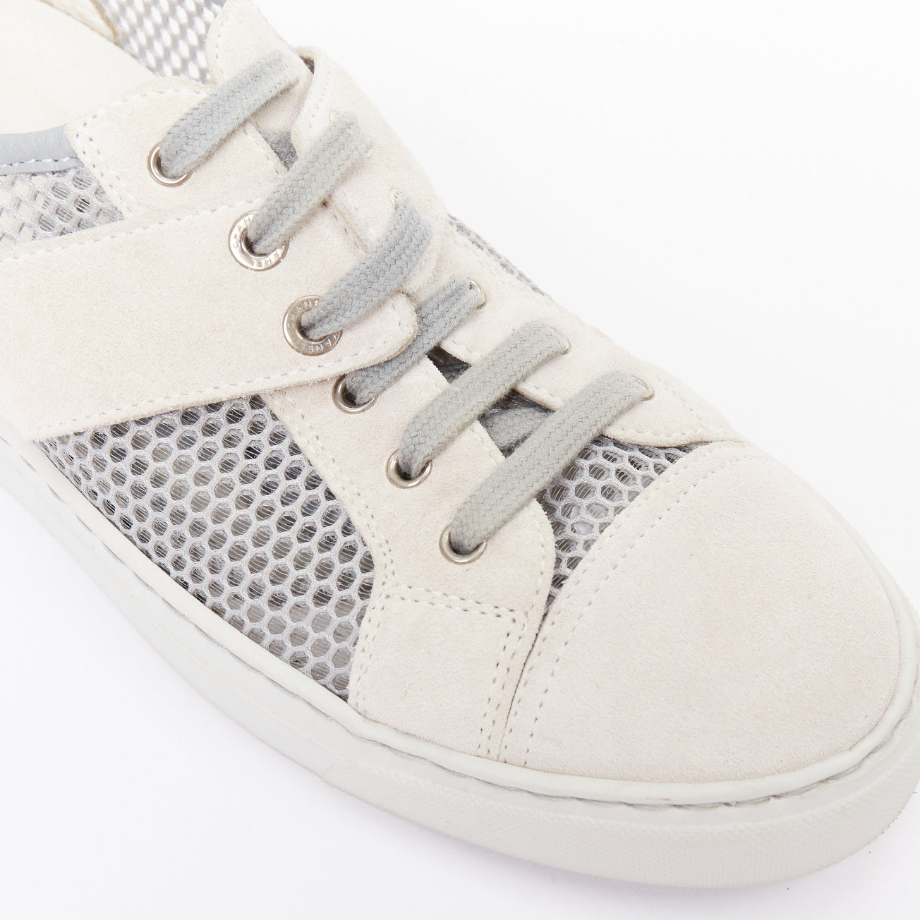 Women's Chanel Mesh Suede Panel Sneakers