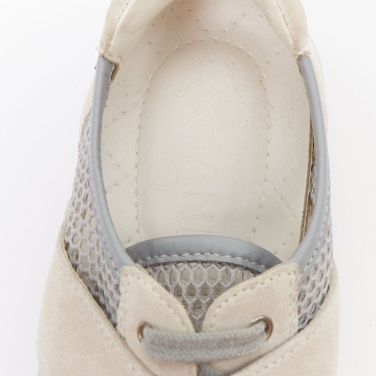 Women's Chanel Mesh Suede Panel Sneakers