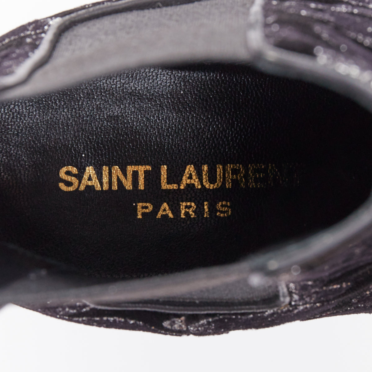 Women's Saint Laurent Velvet Chelsea Boots
