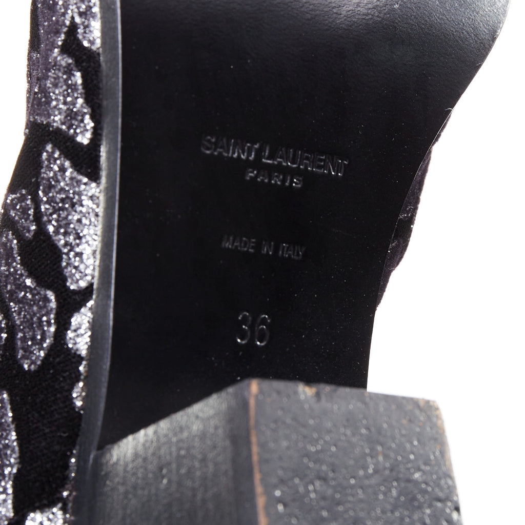 Women's Saint Laurent Velvet Chelsea Boots