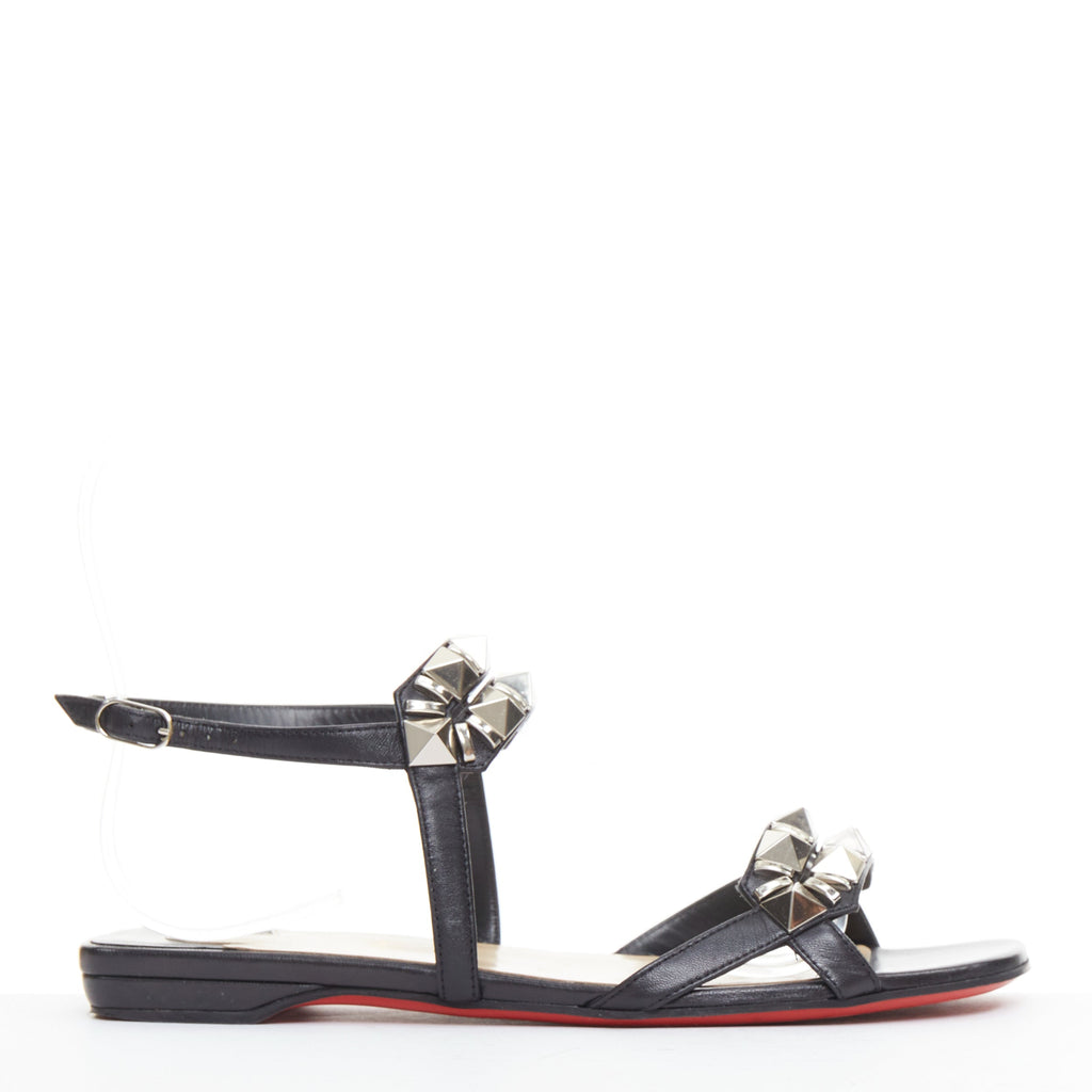 Women's Christian Louboutin Leather Studded Sandals