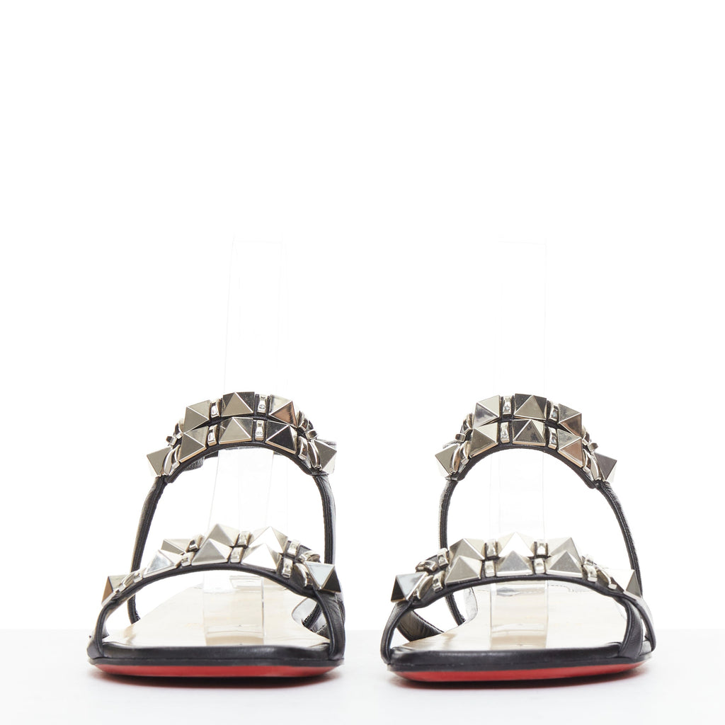 Women's Christian Louboutin Leather Studded Sandals