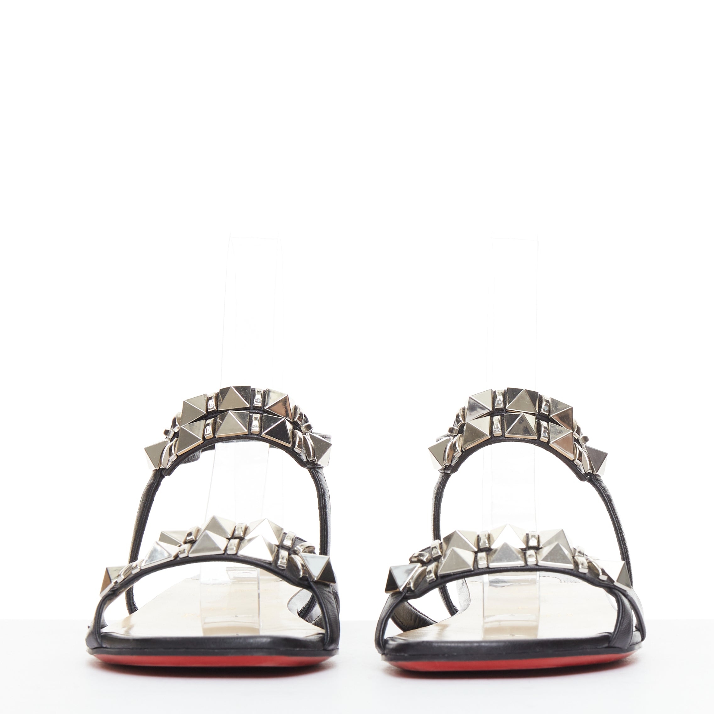 Women's Christian Louboutin Leather Studded Sandals