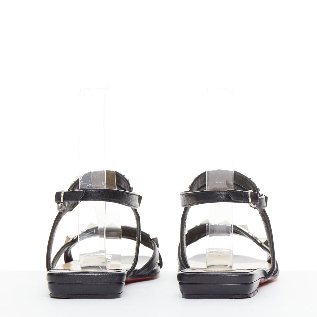 Women's Christian Louboutin Leather Studded Sandals