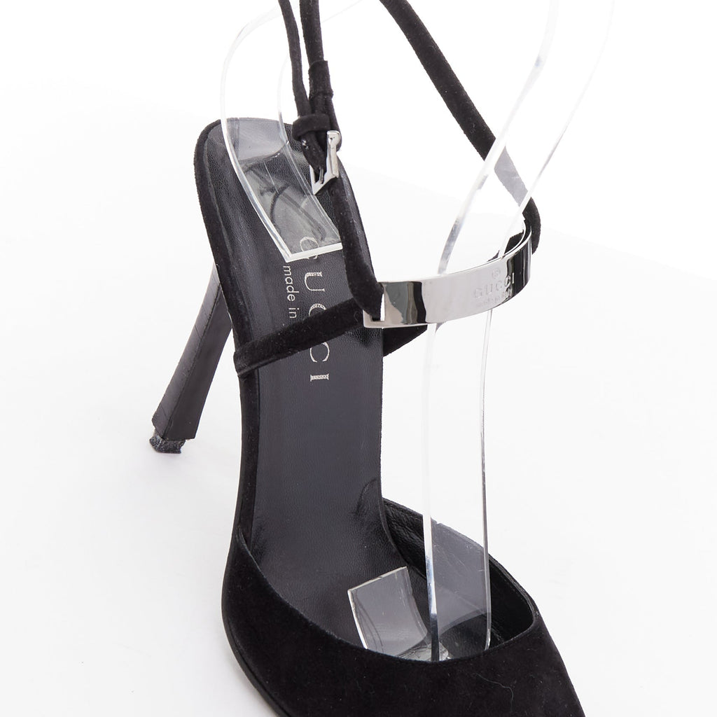 Women's Gucci Tom Ford Suede ID Plate Pumps