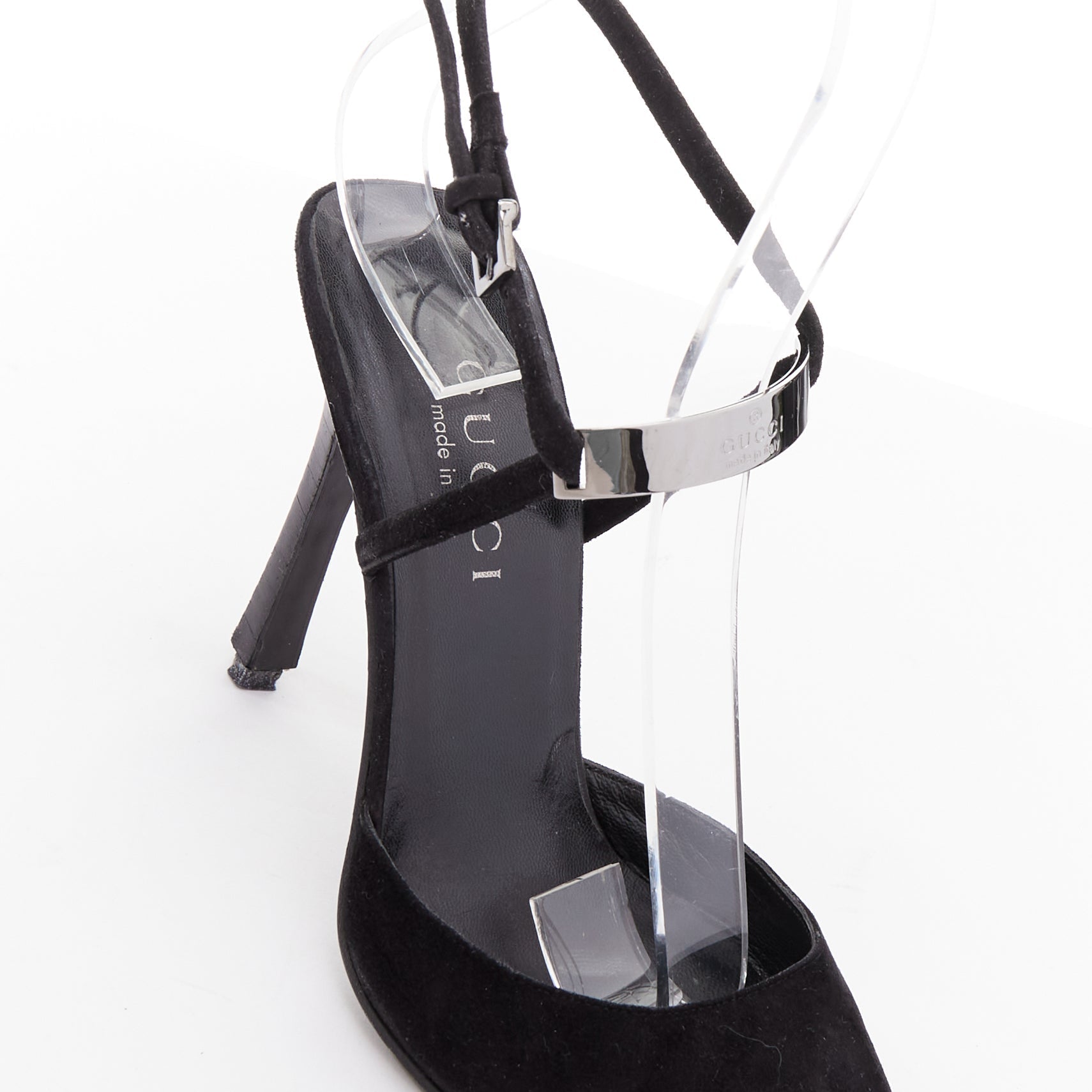 Women's Gucci Tom Ford Suede ID Plate Pumps