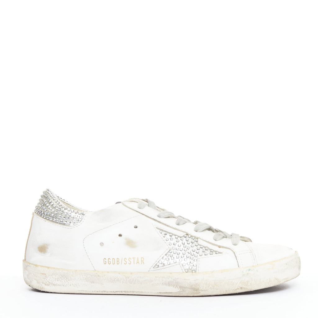 Women's Golden Goose Silver Crystal Sneakers