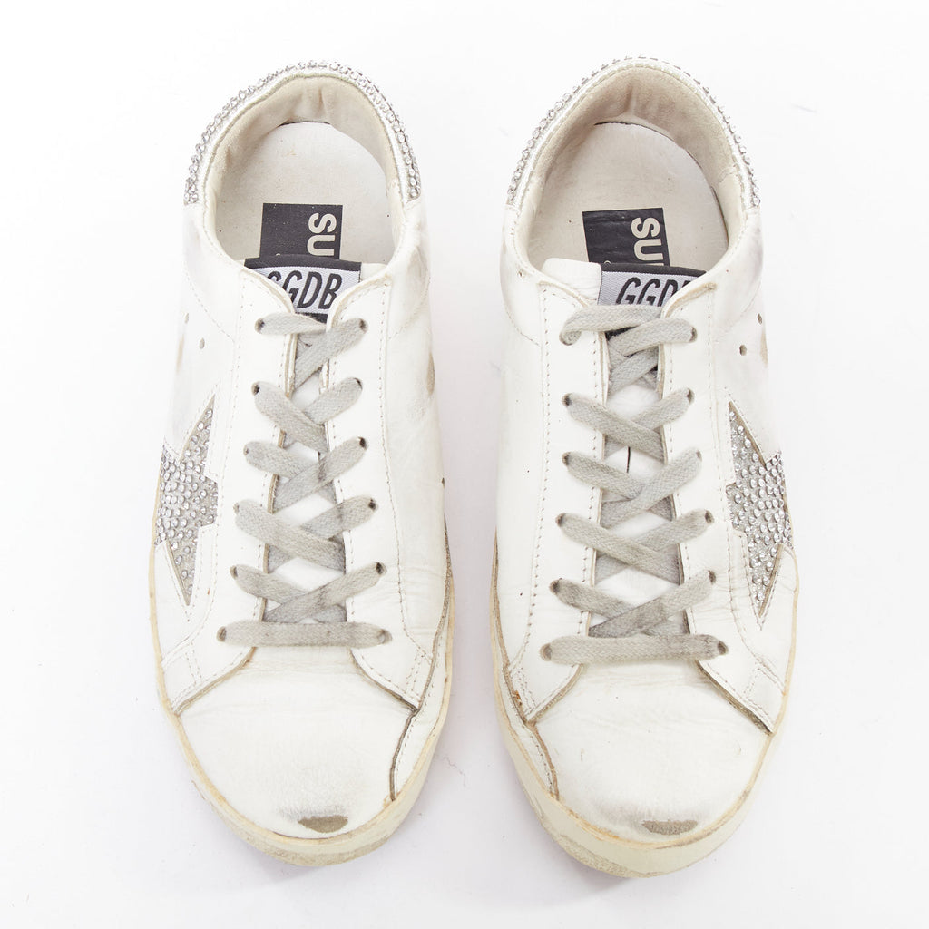 Women's Golden Goose Silver Crystal Sneakers