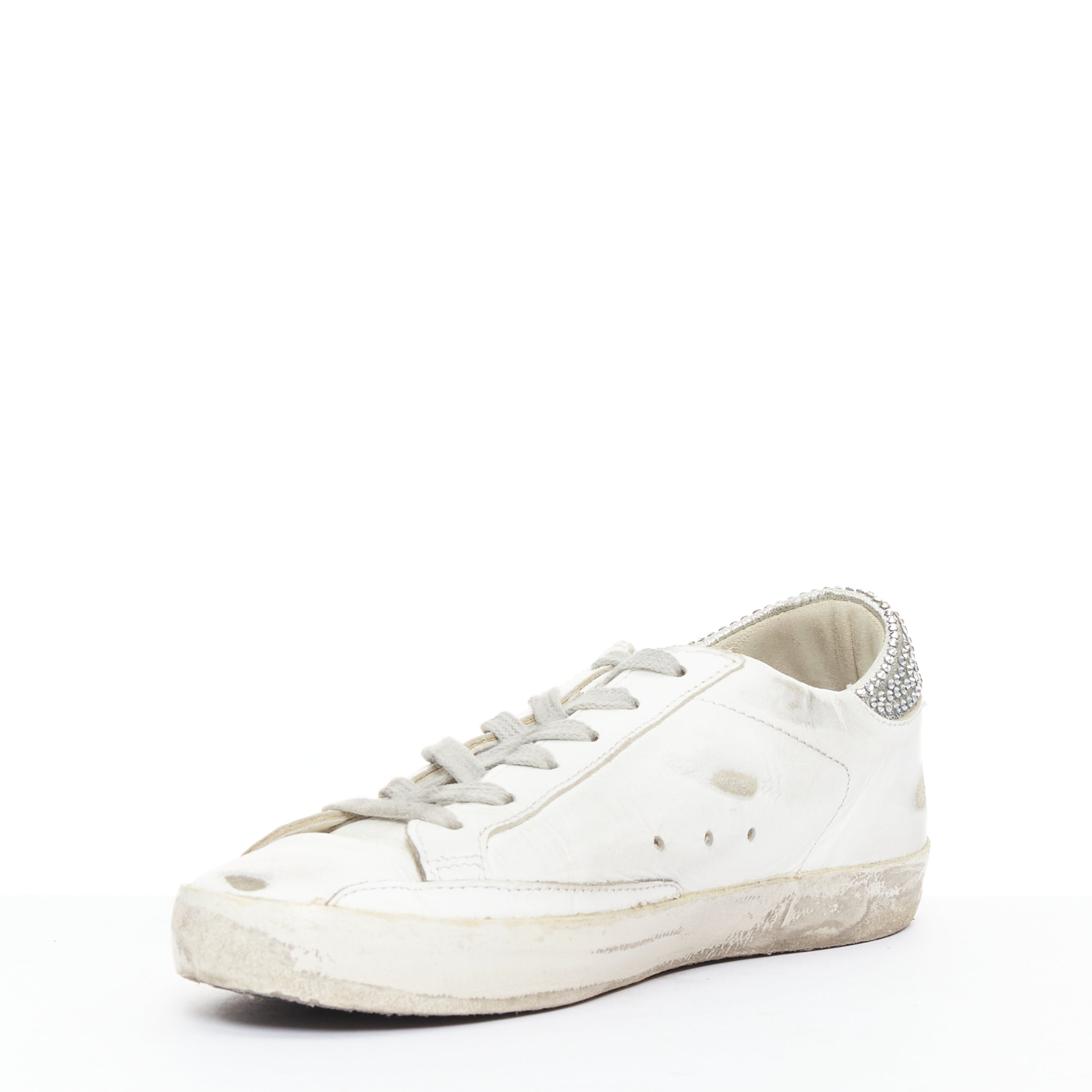 Women's Golden Goose Silver Crystal Sneakers