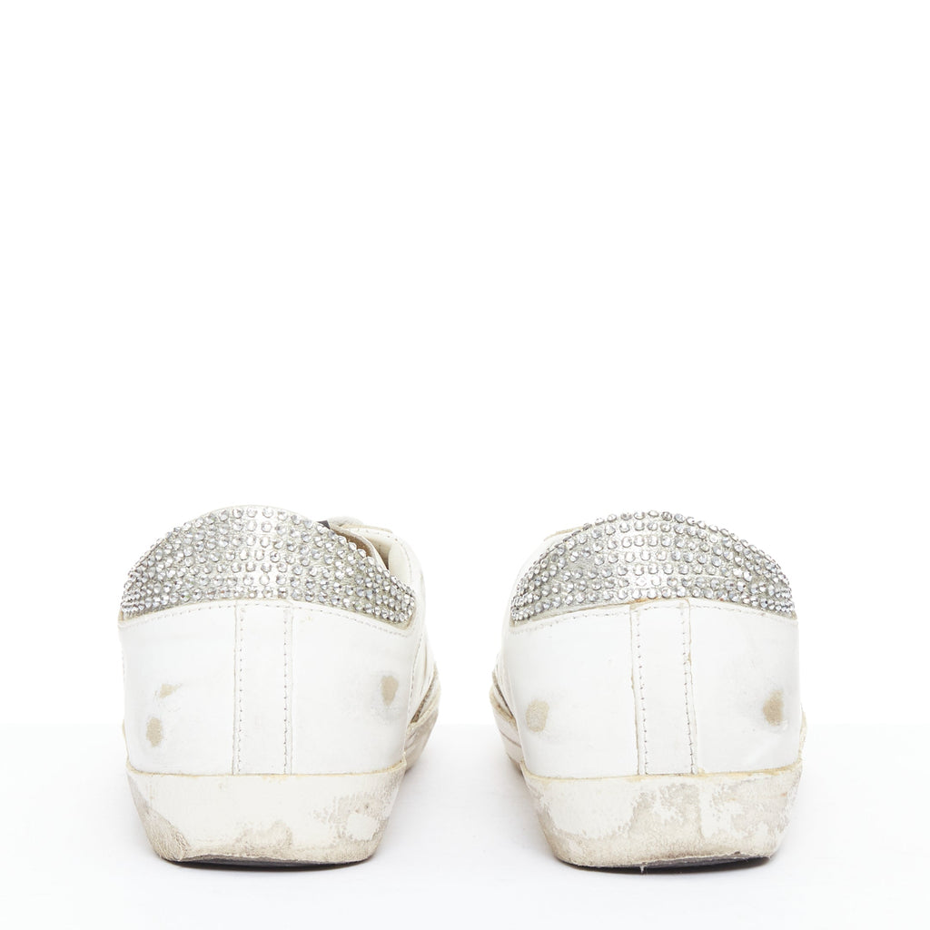 Women's Golden Goose Silver Crystal Sneakers