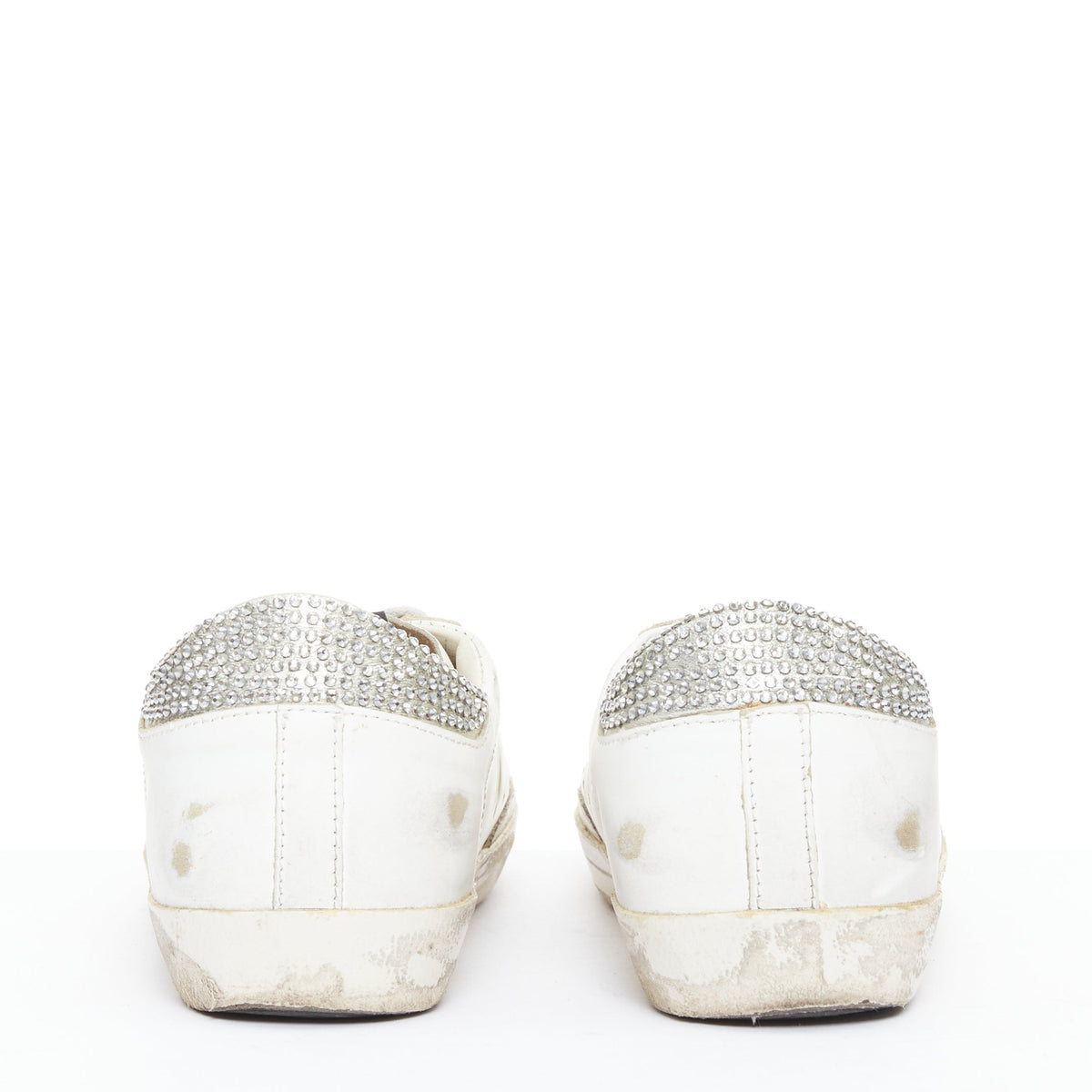 Women's Golden Goose Silver Crystal Sneakers