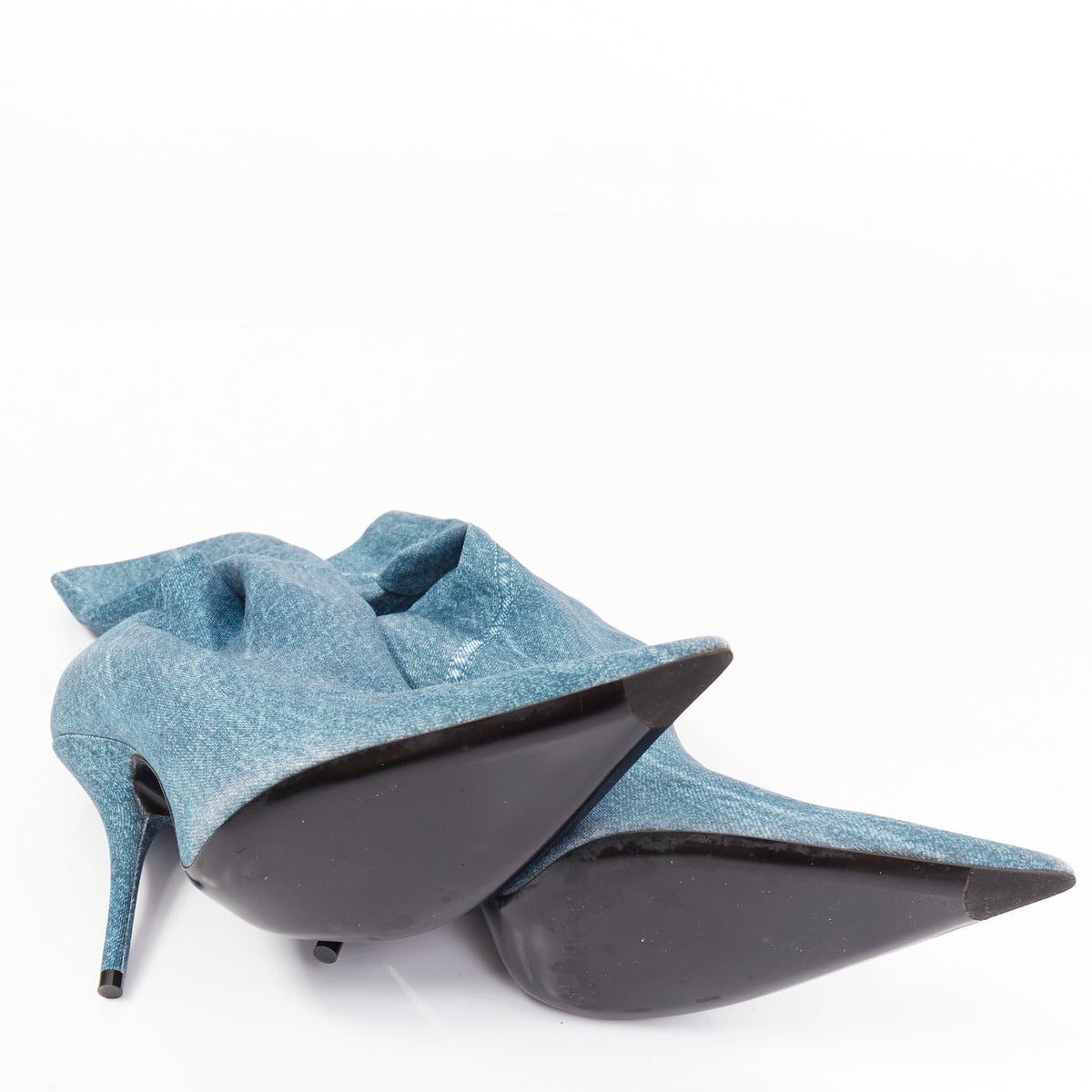 Women's Balenciaga Knife Denim Pointy Boots